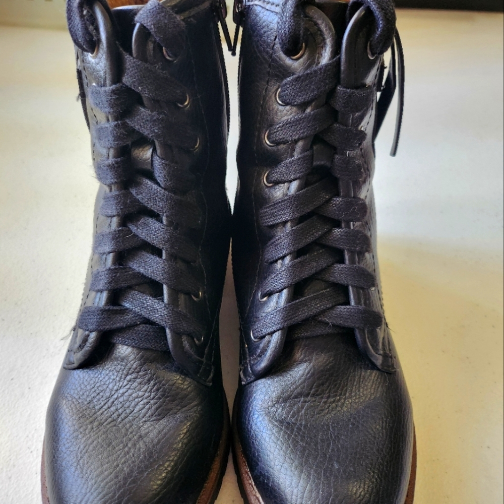 Women's Black Leather Ankle Boots